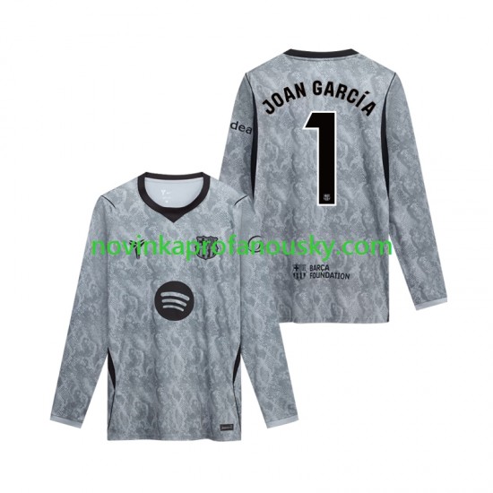 FC Barcelona Dres Joan Garcia 1 Brankářské Venkovní Fotbalové Dresy pro Muže 2026-2027 Dlouhý rukáv