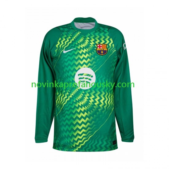 FC Barcelona Dres Brankářské Domácí Fotbalové Dresy pro Muže 2026-2027 Dlouhý rukáv
