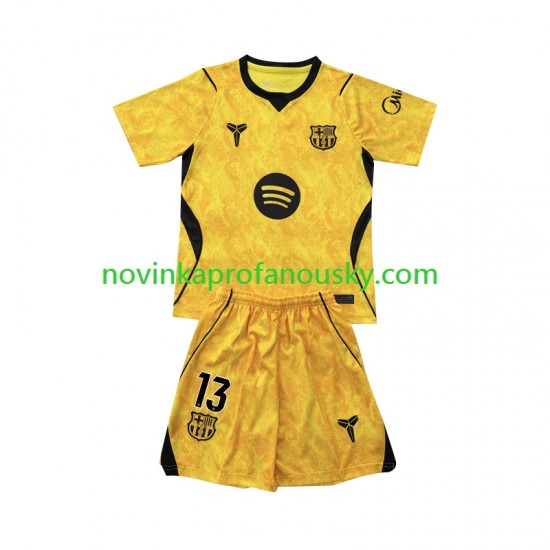 FC Barcelona Dres Wojciech Szczesny 13 Brankářské Čtvrtý Fotbalové Dresy pro Děti 2026-2027 Krátký rukáv