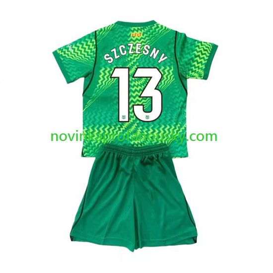 FC Barcelona Dres Wojciech Szczesny 13 Brankářské Domácí Fotbalové Dresy pro Děti 2026-2027 Krátký rukáv