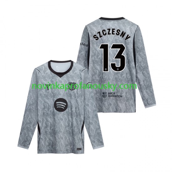 FC Barcelona Dres Wojciech Szczesny 13 Brankářské Venkovní Fotbalové Dresy pro Muže 2026-2027 Dlouhý rukáv