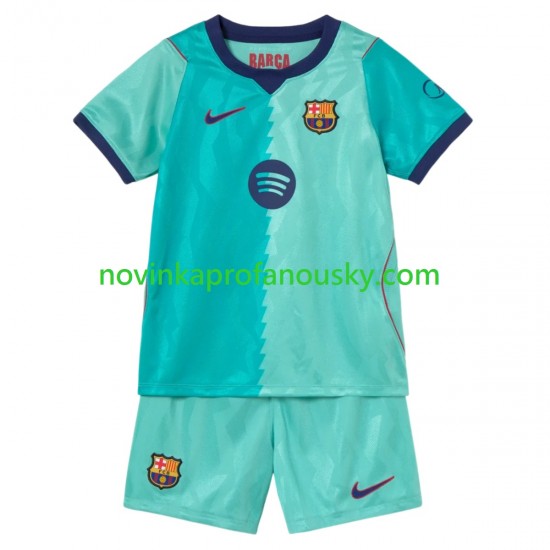 FC Barcelona Dres Alternativní Fotbalové Dresy pro Děti 2026-2027 Krátký rukáv