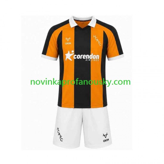 Hull City Dres Domácí Fotbalové Dresy pro Děti 2026-2027 Krátký rukáv