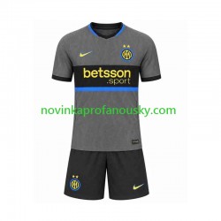 Inter Milán Dres Alternativní Fotbalové Dresy pro Děti 2026-2027 Krátký rukáv