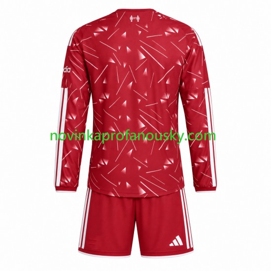 Liverpool Dres Domácí Fotbalové Dresy pro Děti 2026-2027 Dlouhý rukáv