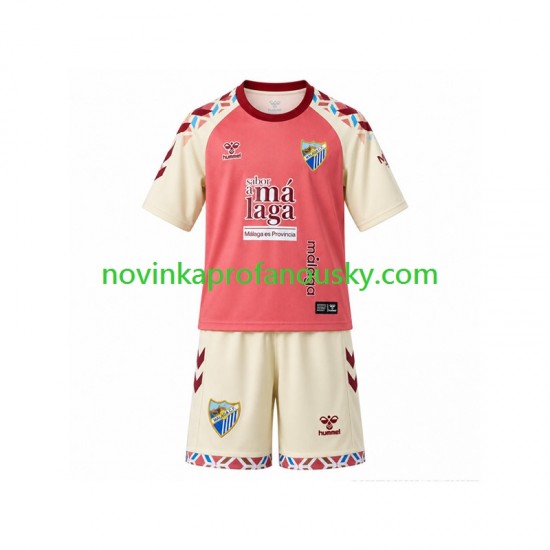 Málaga CF Dres Venkovní Fotbalové Dresy pro Děti 2026-2027 Krátký rukáv