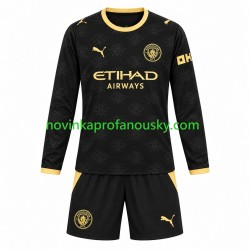 Manchester City Dres Venkovní Fotbalové Dresy pro Děti 2026-2027 Dlouhý rukáv