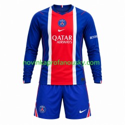 Paris Saint-Germain Dres Domácí Fotbalové Dresy pro Děti 2026-2027 Dlouhý rukáv