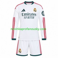 Real Madrid Dres Domácí Fotbalové Dresy pro Děti 2026-2027 Dlouhý rukáv