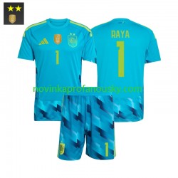 Španělsko Dres David Raya 1 Brankářské Domácí Fotbalové Dresy pro Děti 2026-2027 Krátký rukáv