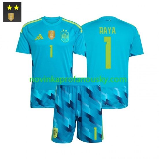 Španělsko Dres David Raya 1 Brankářské Domácí Fotbalové Dresy pro Děti 2026-2027 Krátký rukáv
