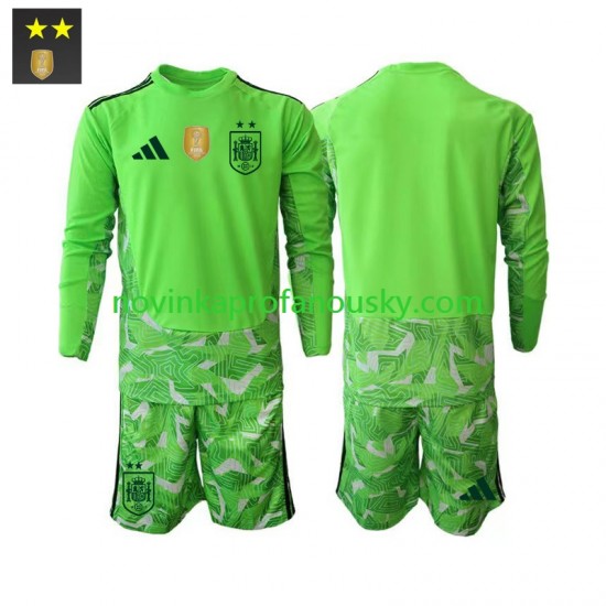 Španělsko Dres Brankářské Alternativní Fotbalové Dresy pro Děti 2026-2027 Dlouhý rukáv