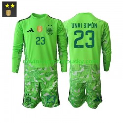 Španělsko Dres Unai Simon 23 Brankářské Alternativní Fotbalové Dresy pro Děti 2026-2027 Dlouhý rukáv
