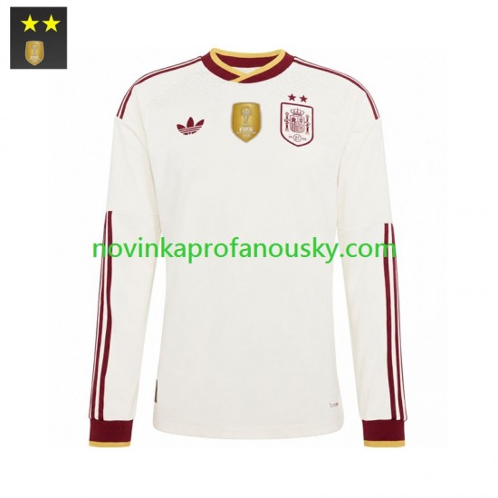 Španělsko Dres Venkovní Fotbalové Dresy pro Muže 2026-2027 Dlouhý rukáv