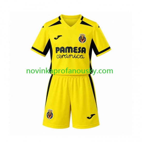 Villarreal CF Dres Domácí Fotbalové Dresy pro Děti 2026-2027 Krátký rukáv