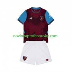 West Ham United Dres Domácí Fotbalové Dresy pro Děti 2026-2027 Krátký rukáv