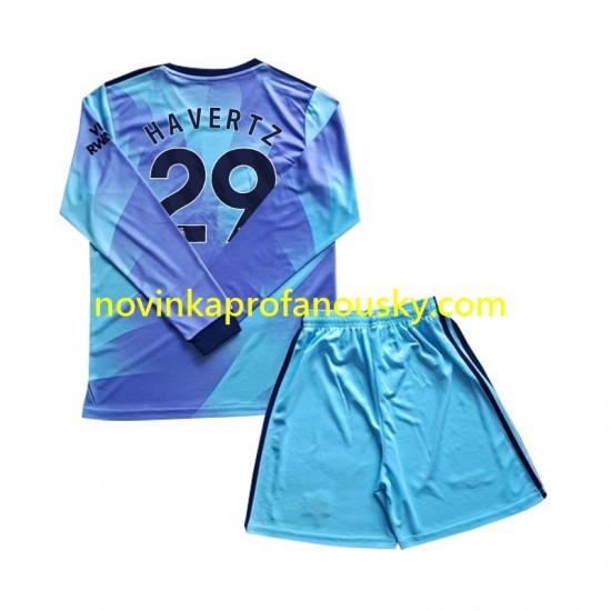 Arsenal Dres Havertz 29 Alternativní Fotbalové Dresy pro Děti 2024-2025 Dlouhý rukáv