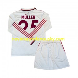 FC Bayern Mnichov Dres Muller 25 Alternativní Fotbalové Dresy pro Děti 2024-2025 Dlouhý rukáv