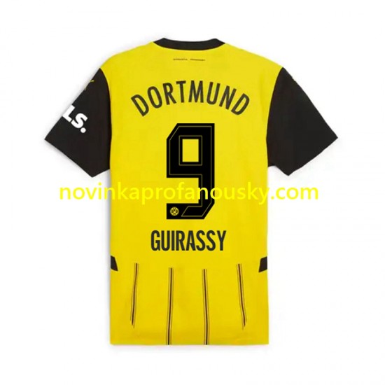 Borussia Dortmund Dres Serhou Guirassy 9 Domácí Fotbalové Dresy pro Muže 2024-2025 Krátký rukáv