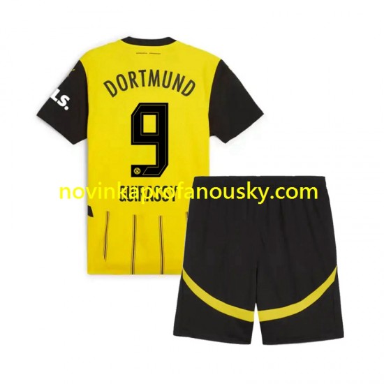 Borussia Dortmund Dres Serhou Guirassy 9 Domácí Fotbalové Dresy pro Děti 2024-2025 Krátký rukáv