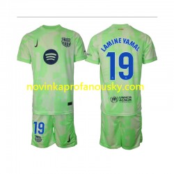 FC Barcelona Dres Lamine Yamal 19 Alternativní Fotbalové Dresy pro Děti 2024-2025 Krátký rukáv