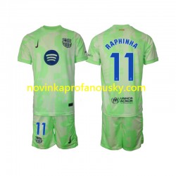 FC Barcelona Dres Raphinha 11 Alternativní Fotbalové Dresy pro Děti 2024-2025 Krátký rukáv