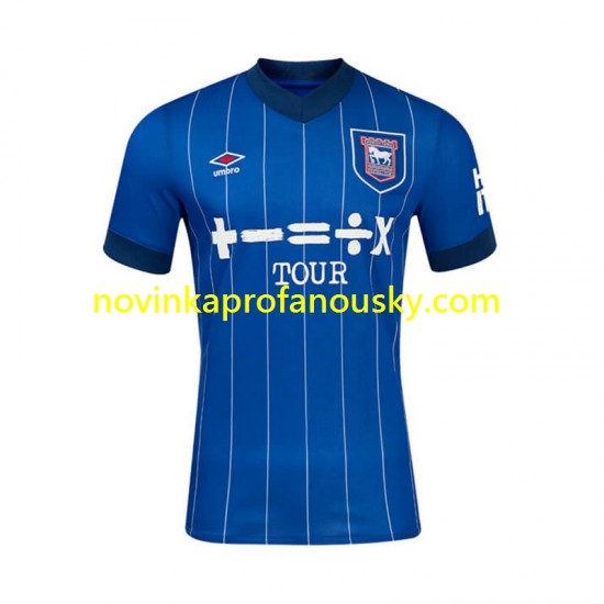 Dres Ipswich Town Domácí Fotbalové Dresy pro Muže 2024-2025 Krátký rukáv