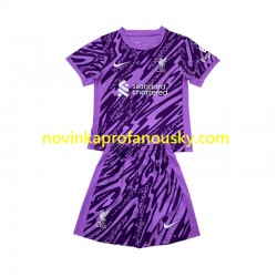 Liverpool Dres Brankářské Alternativní Fotbalové Dresy pro Děti 2024-2025 Krátký rukáv