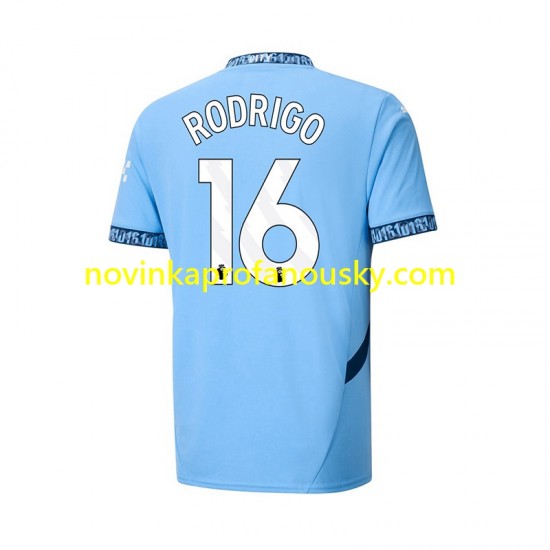 Manchester City Dres RODRIGO 16 Domácí Fotbalové Dresy pro Muže 2024-2025 Krátký rukáv