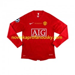 Manchester United Dres Cristiano Ronaldo 7 Champion League 2007 Retro Domácí Fotbalové Dresy pro Muže Dlouhý rukáv