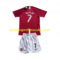 Manchester United Dres Cristiano Ronaldo 7 Champion League 2007 Retro Domácí Fotbalové Dresy pro Děti Krátký rukáv