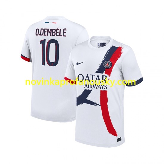 Paris Saint-Germain Dres Ousmane Dembele 10 Venkovní Fotbalové Dresy pro Muže 2024-2025 Krátký rukáv