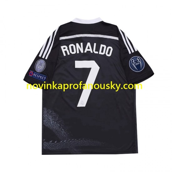 Real Madrid Dres Cristiano Ronaldo 7 2014 Retro Alternativní Fotbalové Dresy pro Děti Krátký rukáv