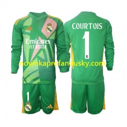 Real Madrid Dres Thibaut Courtois 1 Brankářské Alternativní Fotbalové Dresy pro Děti 2024-2025 Dlouhý rukáv