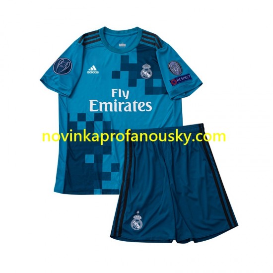Real Madrid Dres 2017 Retro Alternativní Fotbalové Dresy pro Děti Krátký rukáv
