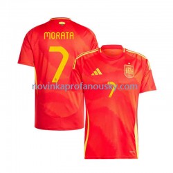 Španělsko Dres Alvaro Morata 7 Domácí Fotbalové Dresy pro Muže Euro 2024 Krátký rukáv