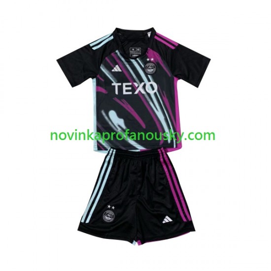 Aberdeen Dres Venkovní Fotbalové Dresy pro Děti 2023-2024 Krátký rukáv