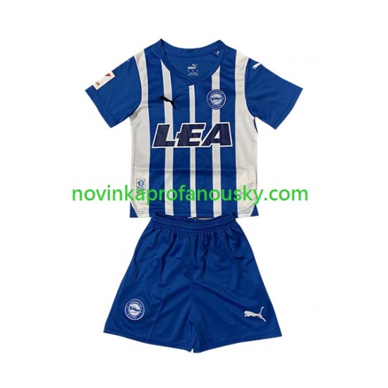 Dres Deportivo Alaves Domácí Fotbalové Dresy pro Děti 2023-2024 Krátký rukáv