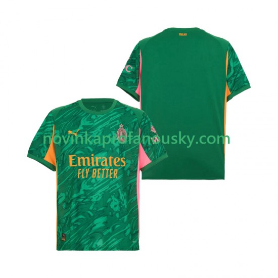 AC Milán Dres Brankářské Venkovní Fotbalové Dresy pro Muže 2025-2026 Krátký rukáv