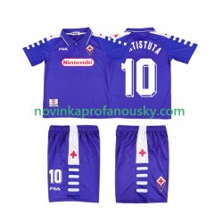 ACF Fiorentina Dres RUICOSTA 10 Retro Domácí Fotbalové Dresy pro Děti 1998 1999 Krátký rukáv