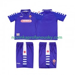 ACF Fiorentina Dres Retro Domácí Fotbalové Dresy pro Děti 1998 1999 Krátký rukáv