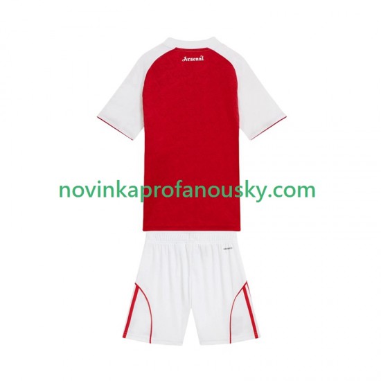 Arsenal Dres Domácí Fotbalové Dresy pro Děti 2025-2026 Krátký rukáv
