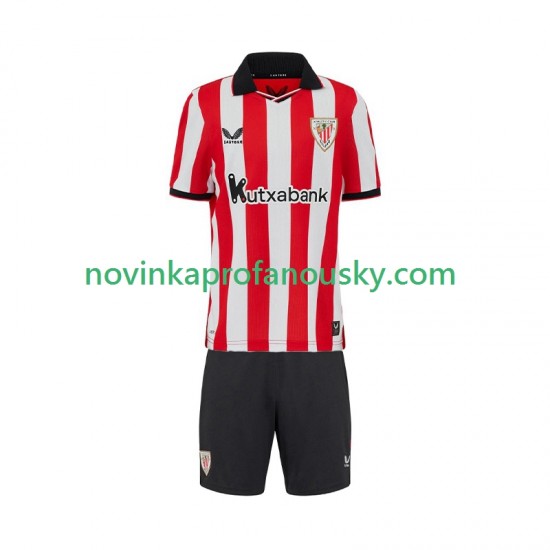 Athletic Bilbao Dres Domácí Fotbalové Dresy pro Děti 2025-2026 Krátký rukáv