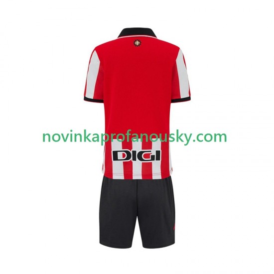 Athletic Bilbao Dres Domácí Fotbalové Dresy pro Děti 2025-2026 Krátký rukáv