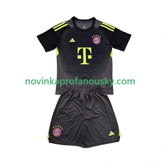 FC Bayern Mnichov Dres Brankářské Alternativní Fotbalové Dresy pro Děti 2025-2026 Krátký rukáv