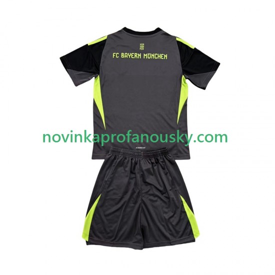 FC Bayern Mnichov Dres Brankářské Alternativní Fotbalové Dresy pro Děti 2025-2026 Krátký rukáv