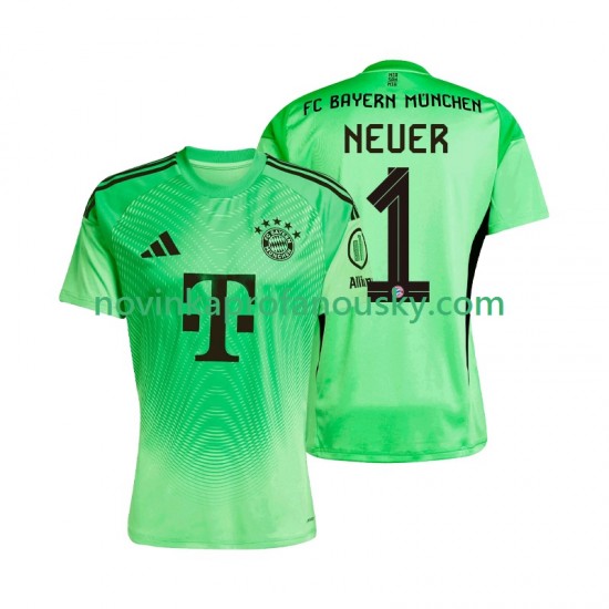 FC Bayern Mnichov Dres Manuel Neuer 1 Brankářské Domácí Fotbalové Dresy pro Muže 2025-2026 Krátký rukáv
