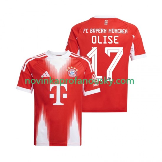 FC Bayern Mnichov Dres Michael Olise 17 Domácí Fotbalové Dresy pro Muže 2025-2026 Krátký rukáv