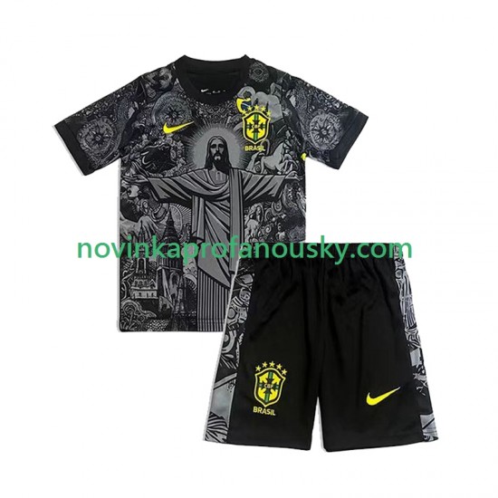 Brazílie Cheist the Redeemer Football Shirts Domácí Fotbalové Dresy pro Děti 2024 Krátký rukáv