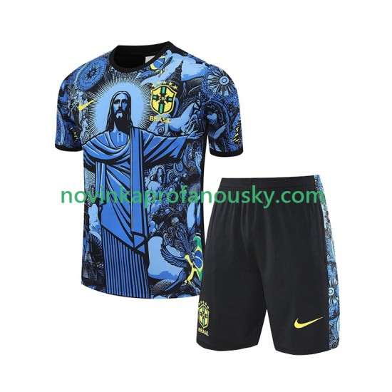 Brazílie JESUS Football Shirts Domácí Fotbalové Dresy pro Děti 2024-2025 Krátký rukáv